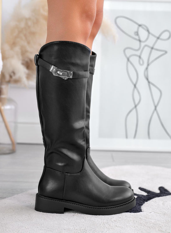 MARZIA - Black boots with strap