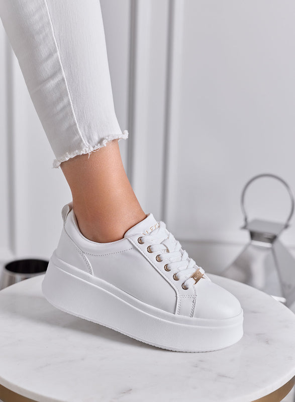 LORIS - Sneakers donna platform bianche Alexoo