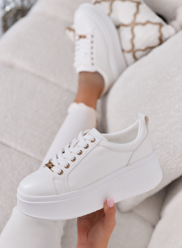 LORIS - Sneakers donna platform bianche Alexoo