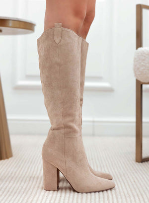 CASSIA - Beige cowboy boots