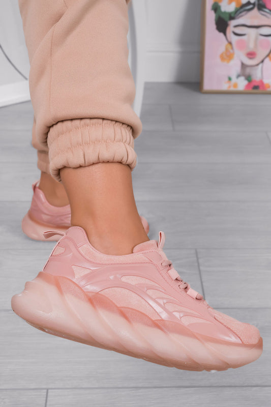 ARIANNA - Pink sneakers with rubber sole