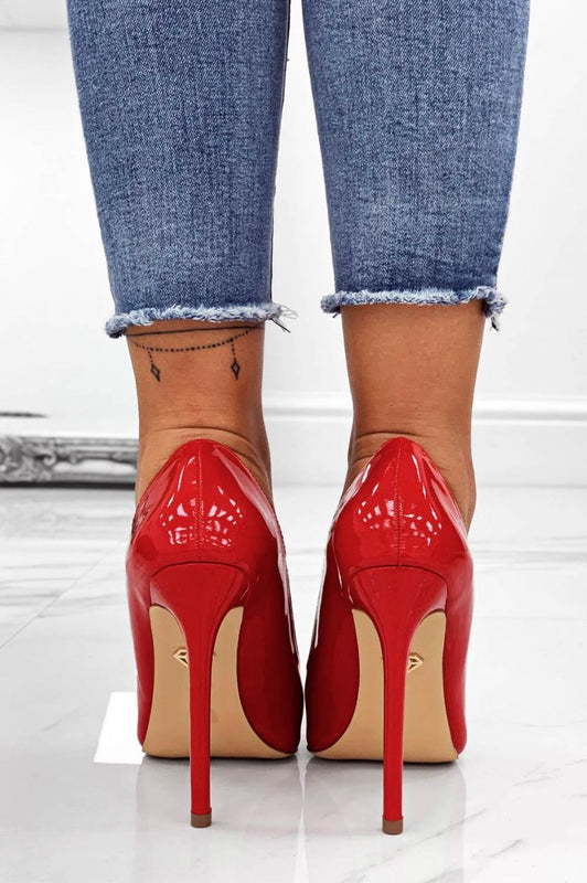 GIORGIA - Red patent leather pumps with high heels