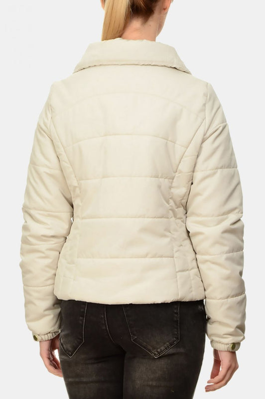 VMPAPETTE - Beige high-necked down jacket