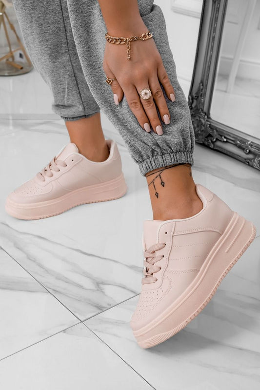 AMANDA - Pink sneakers with chunky sole