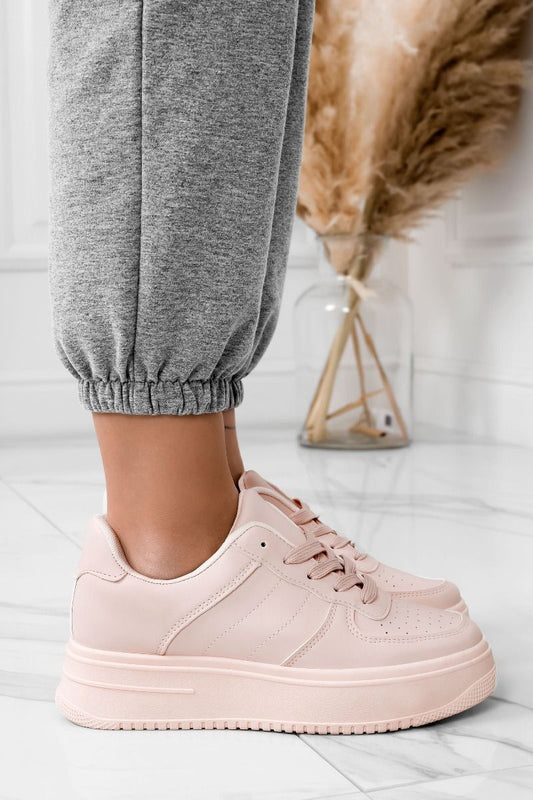 AMANDA - Pink sneakers with chunky sole