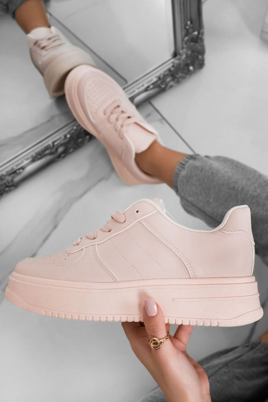 AMANDA - Pink sneakers with chunky sole