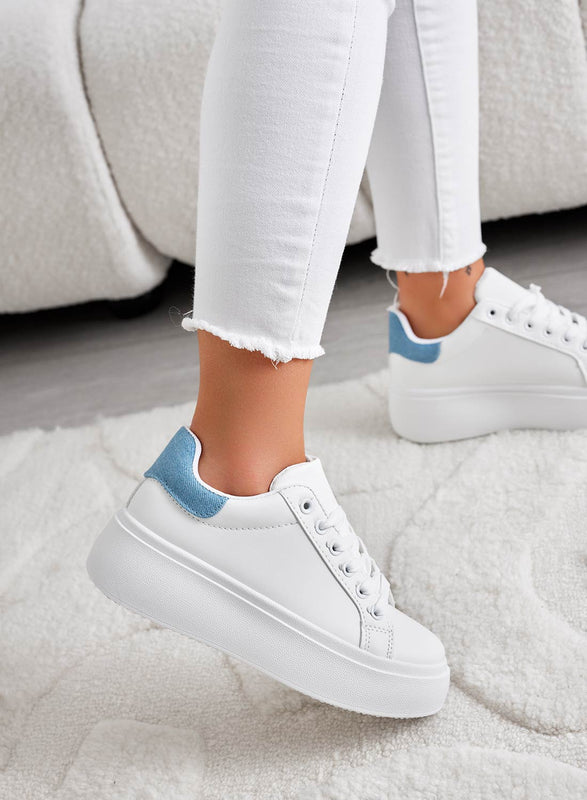 MALVIN - White sneakers with blue jeans back