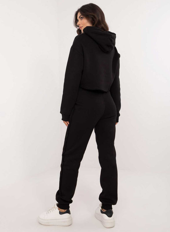 Ensemble noir deux pièces en molleton avec inscription Brooklyn