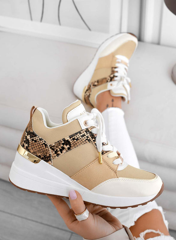 ILIZIA - Alexoo beige sneakers with wedge