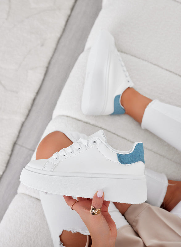 MALVIN - White sneakers with blue jeans back