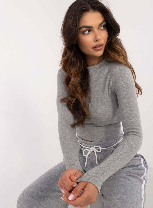 Ensemble gris deux pièces avec bande latérale