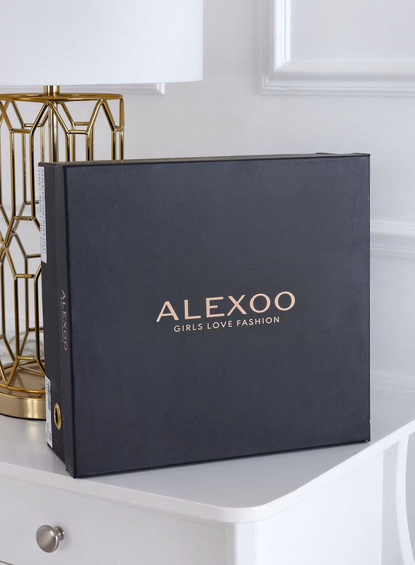 MIAA - Bottines Alexoo noires en daim avec semelle compensée