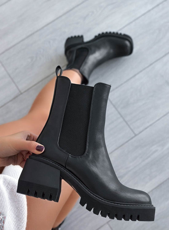 HARRY - Black Alexoo ankle boots with side elastic