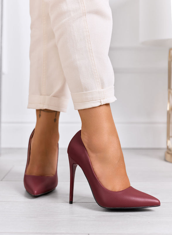 ANTAS - Escarpins bordeaux à talons hauts