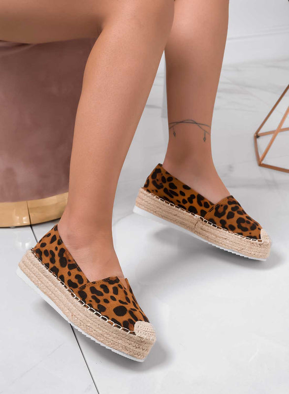 NORMA - Leopard print espadrilles with wedge
