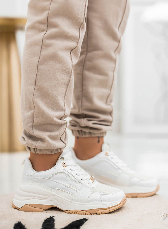 NOAH - Alexoo white perforated sneakers