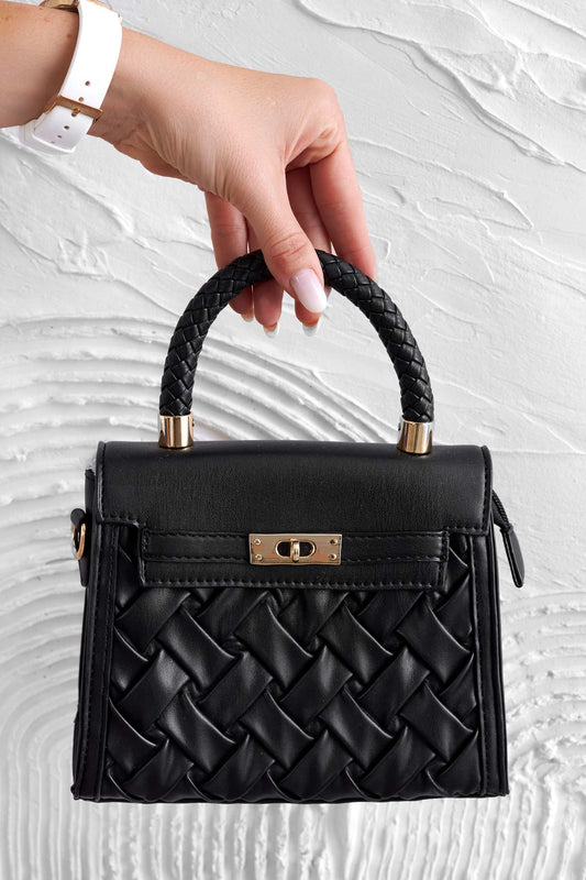 Black braided bag B223