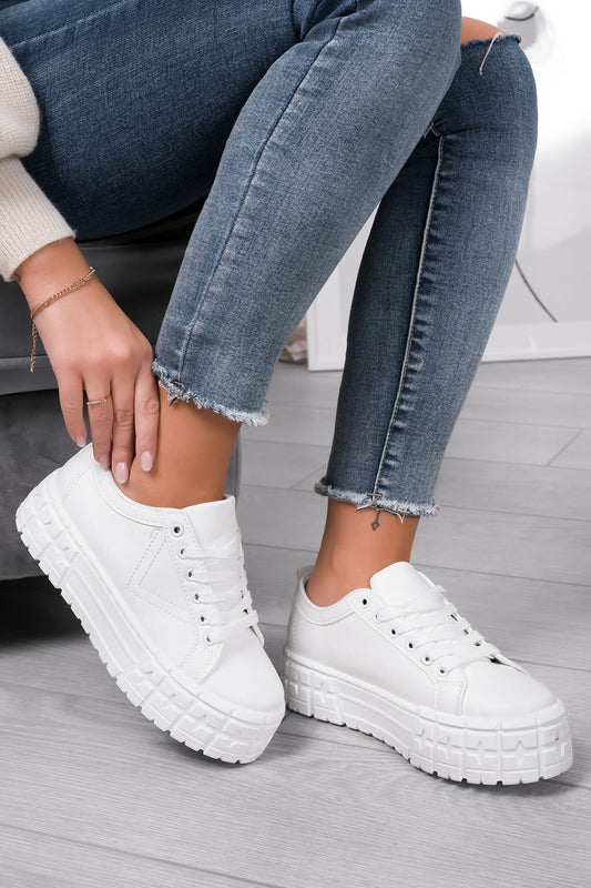 PALMA - White sneakers with chunky sole