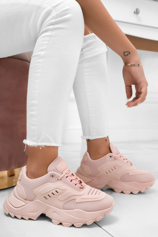 WILSON - Pink sneakers with chunky sole