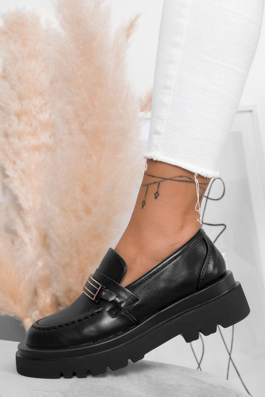 LIAA - Black loafers with chunky track sole