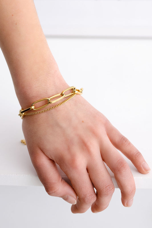 Golden chain bracelet