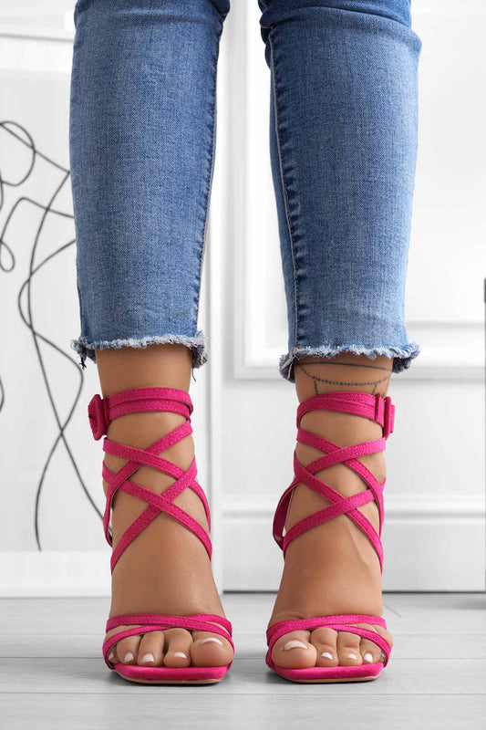 Fuchsia lace up heels hotsell