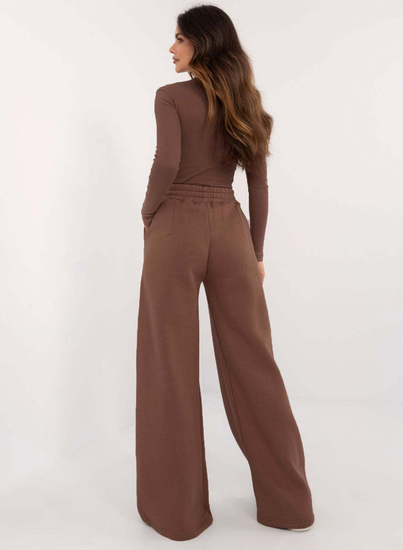 Ensemble deux pièces marron en molleton