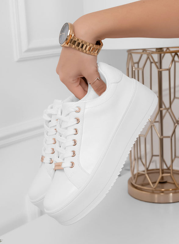 Sneakers with gold trim online