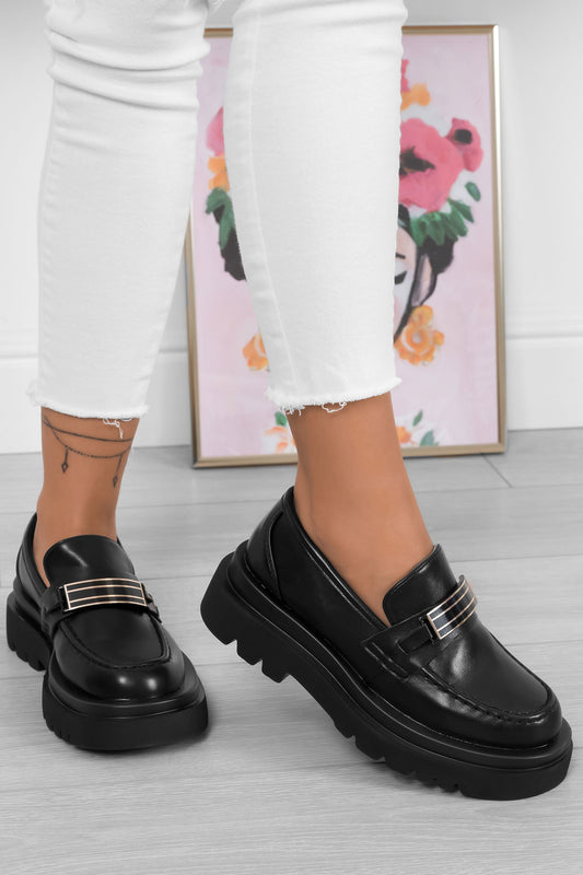 LIAA - Black loafers with chunky track sole