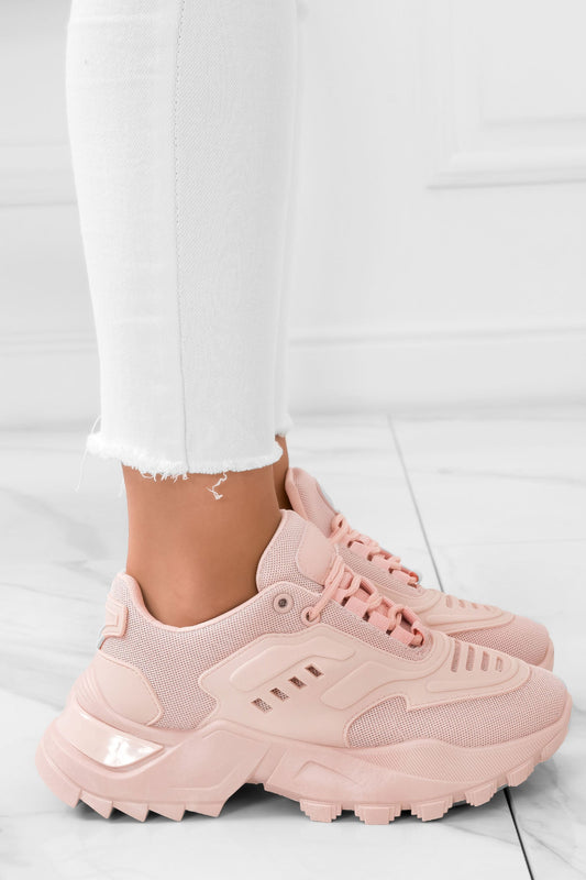 WILSON - Pink sneakers with chunky sole