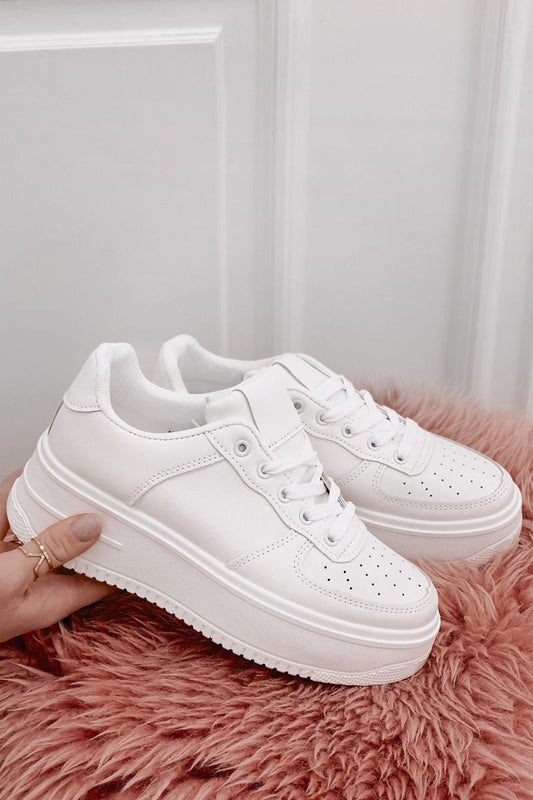 BOBBY - White faux leather sneakers