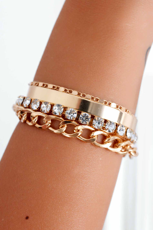 Gold bracelet set