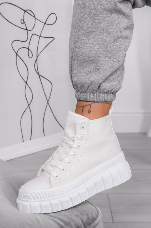 BESSIE - White sneakers with chunky sole