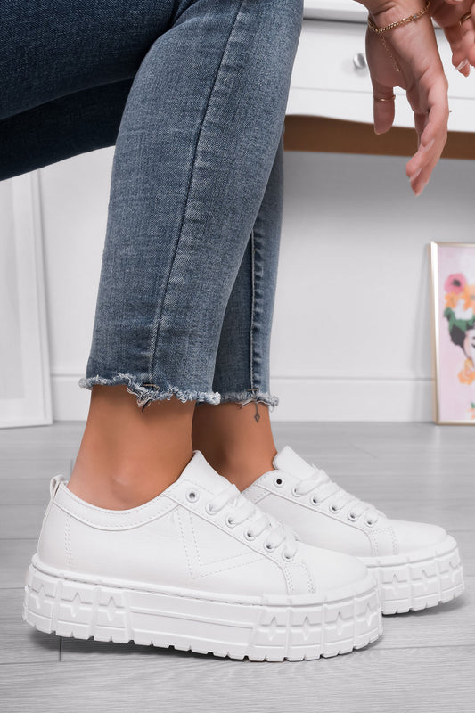 PALMA - White sneakers with chunky sole