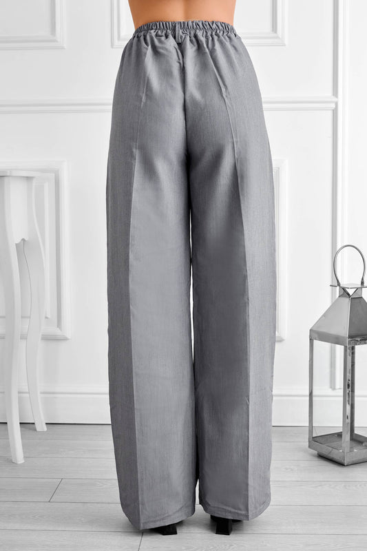 Gray palazzo trousers