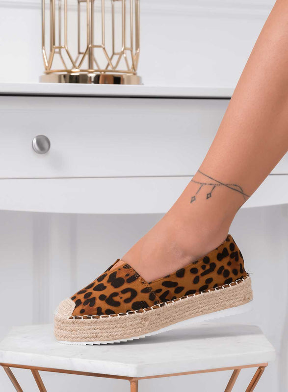 NORMA - Leopard print espadrilles with wedge