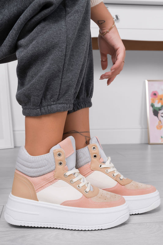 LIBBY - Multicoloured pink sneakers with chunky sole