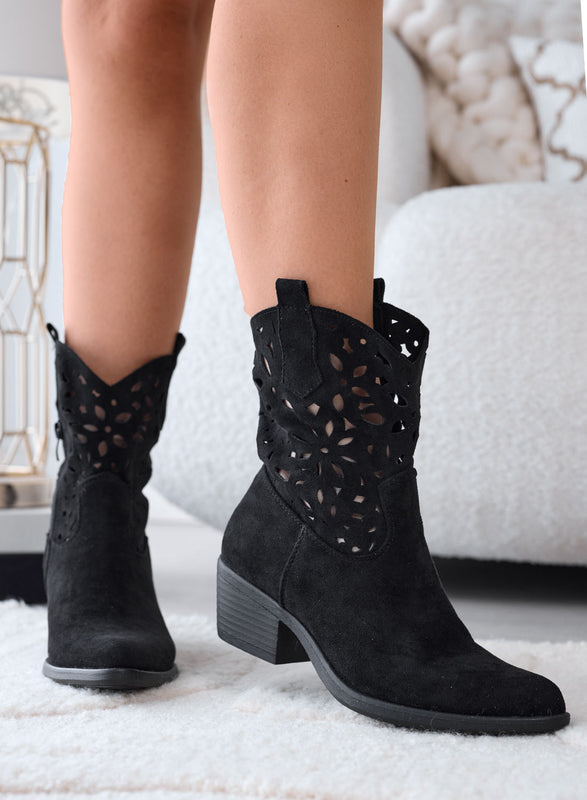 LEGACY - Stivaletti camperos  traforati estivi neri