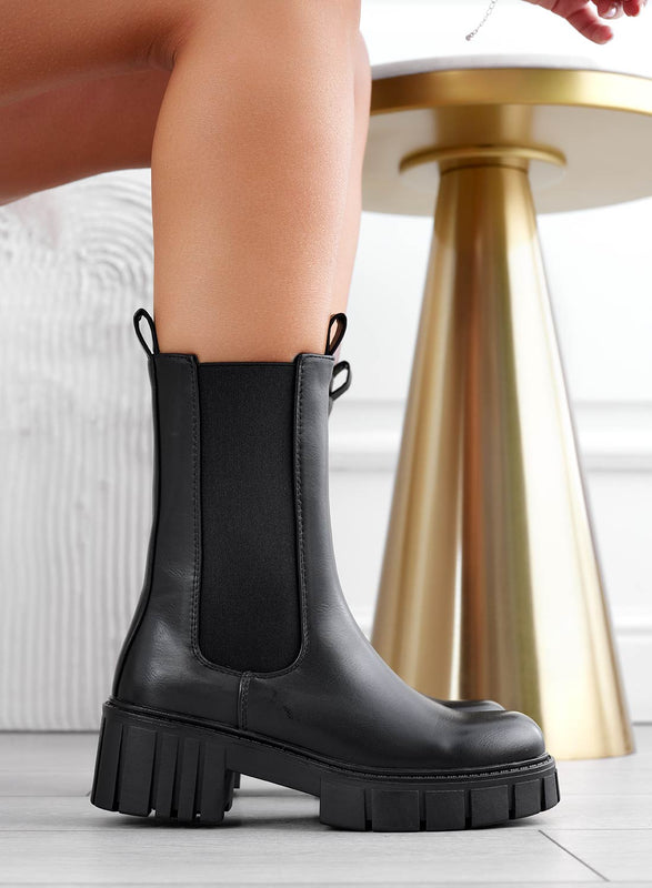 CYBILLE - Alexoo black ankle boots with elastic