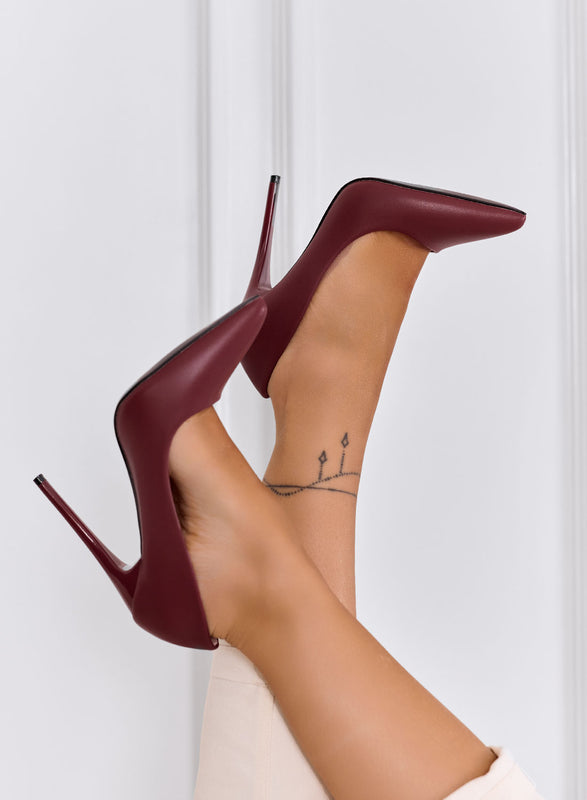 ANTAS - Escarpins bordeaux à talons hauts