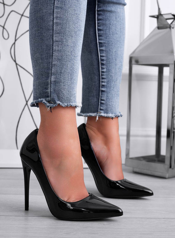 NORIS - Black patent pumps with high heels