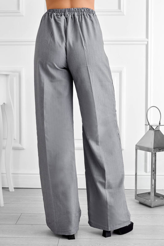 Gray palazzo trousers