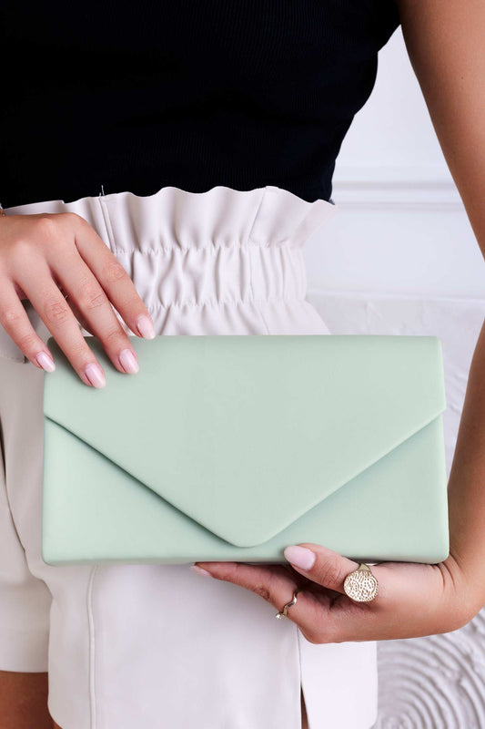 Clutch bag B205 pastel green