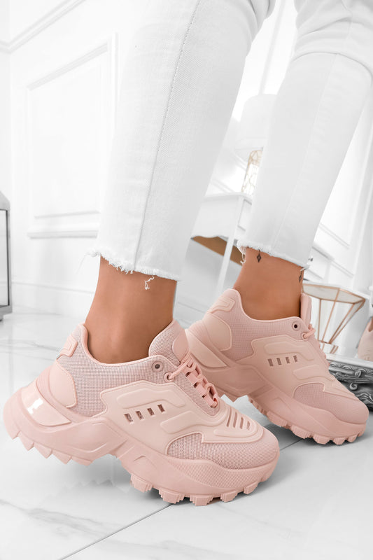 WILSON - Pink sneakers with chunky sole