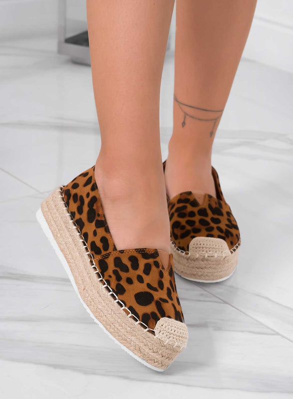 NORMA - Leopard print espadrilles with wedge