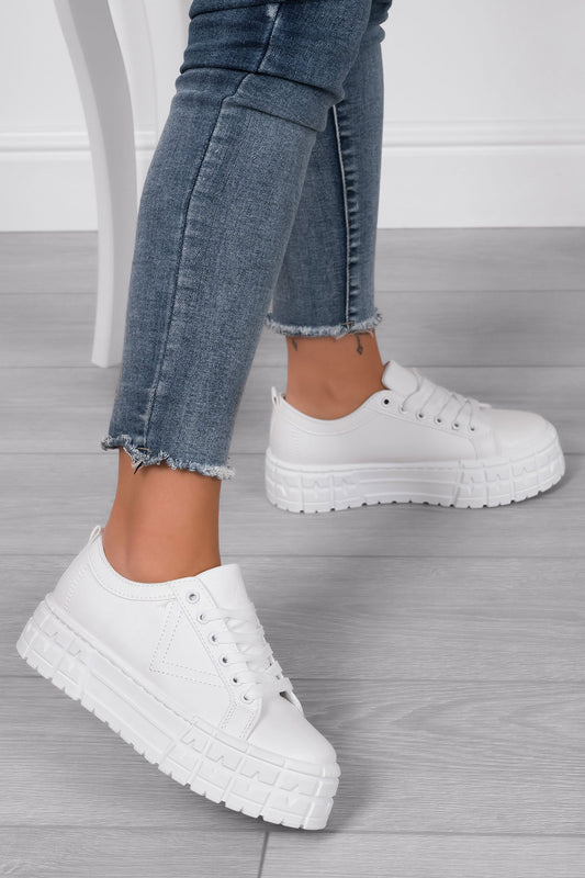 PALMA - White sneakers with chunky sole