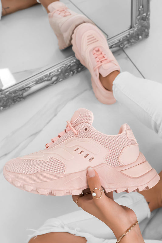 WILSON - Pink sneakers with chunky sole