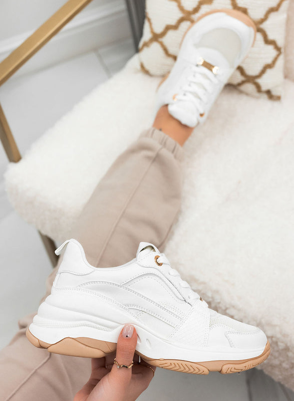 NOAH - Alexoo white perforated sneakers