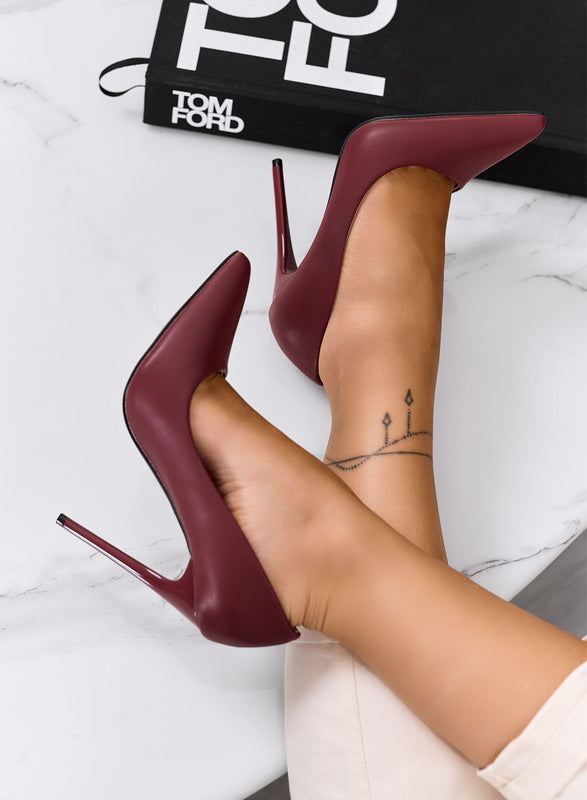 ANTAS - Escarpins bordeaux à talons hauts