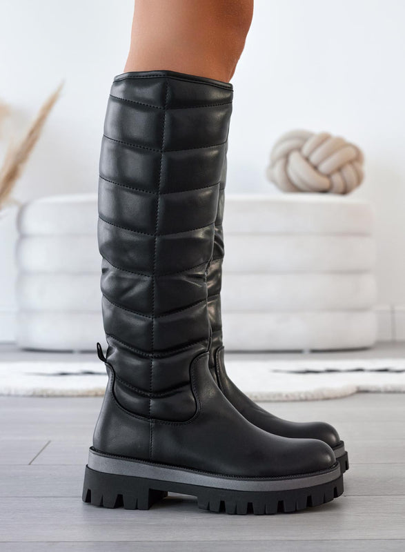 ANDERSON - Quilted padded black boots